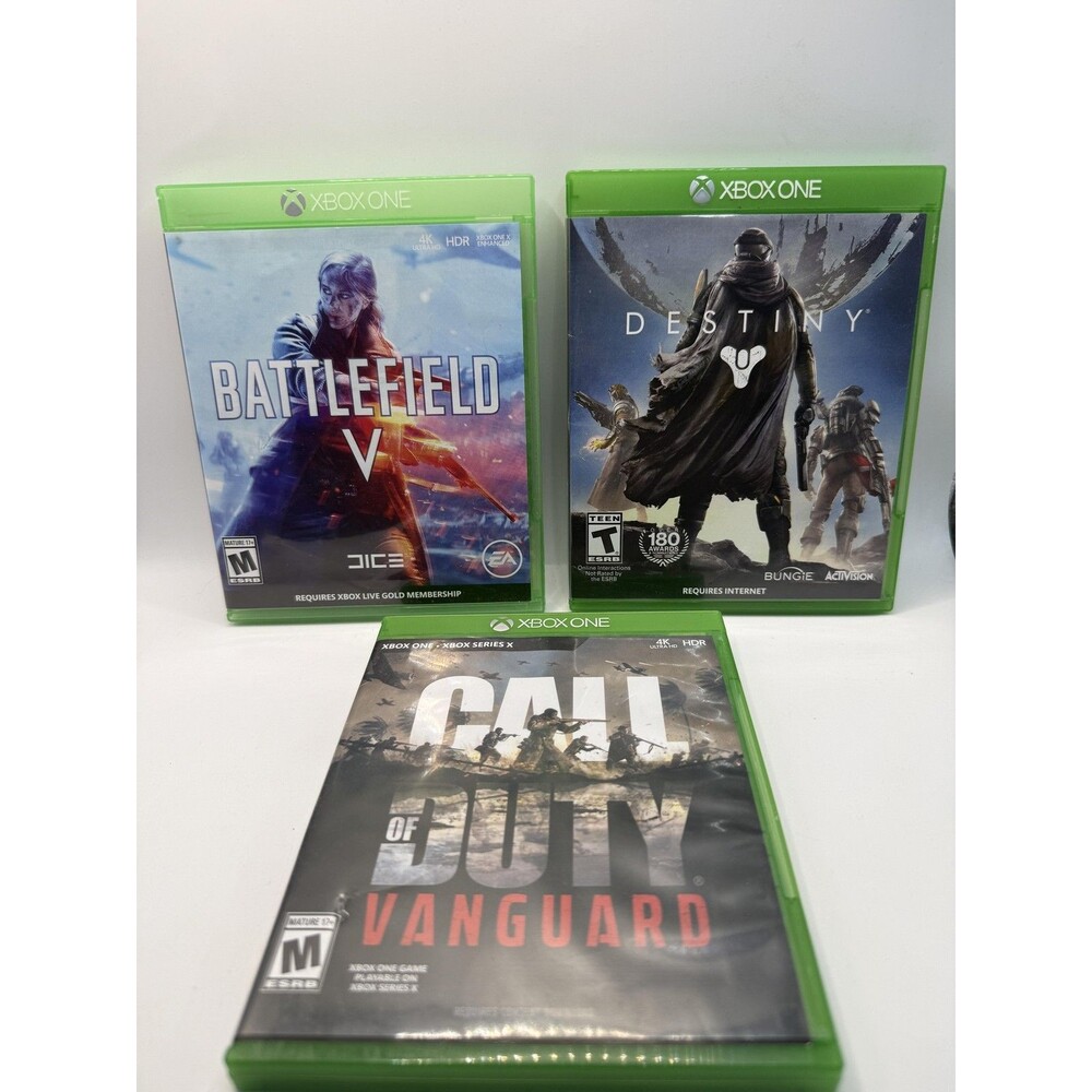 Battlefield V Destiny Call Of Duty Vanguard Microsoft Xbox One Game Lot 3